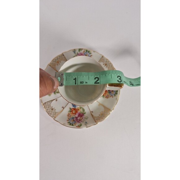 Vintage Floral Pink Iris Fine China Tea Cup & Saucer with Gold Trim Ucagco Japan - Picture 7 of 10